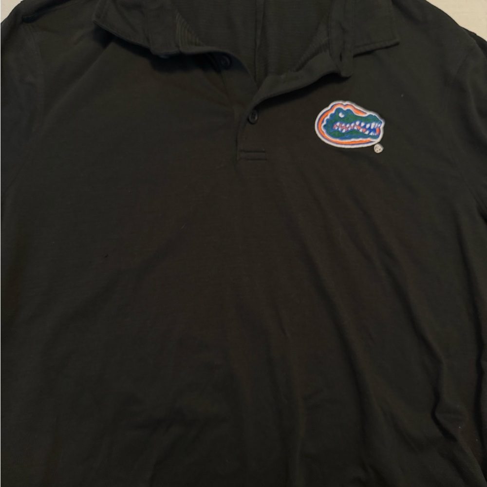 lululemon athletica Black Polo with Colorful Logo